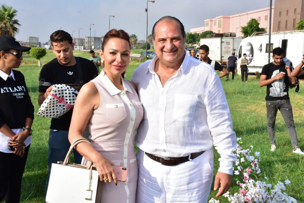 خالد الصاوي وهنادي مهنا من كواليس تصوير فيلم تماسيح النيل