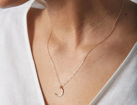 crescent design necklaces
