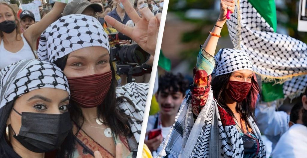 بيلا حديد تشارك في تظاهرات دعماً لفلسطين 