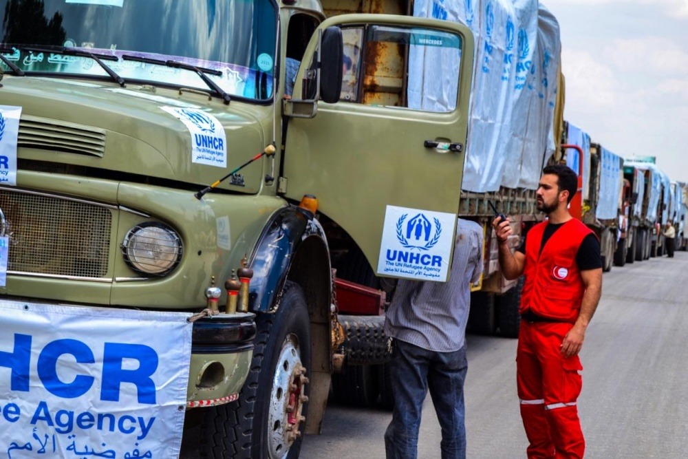 مجلس الأمن يرسل المساعدات إلى سوريا وصوت مجلس الأمن الدولي يوم الجمعة لفائدة تمديد آلية إيصال المساعدات إلى سوريا عن طريق تركيا لمدة عام
