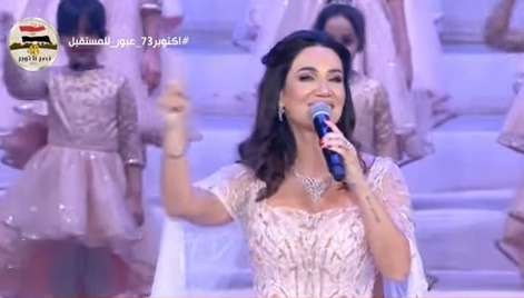 ديانا حداد: فخورة بالغناء أمام الرئيس السيسى في إحتفالات أكتوبر
